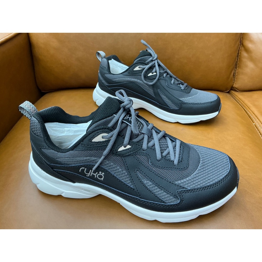 Ryka Skyrise Walking Shoes Womens 9W Black Wide Width Sneakers